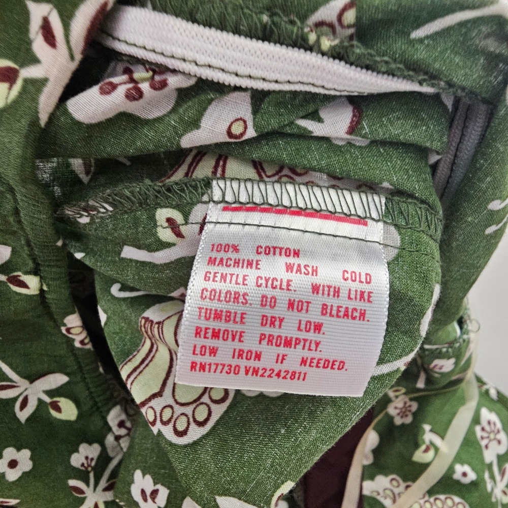 Vintage L Maxi Dress Green Butterfly Floral Halter Boho Fairygrunge 90s Granola - Picture 5 of 7